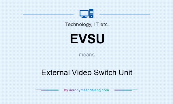 What does EVSU mean? It stands for External Video Switch Unit