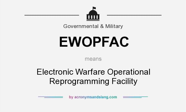 What does EWOPFAC mean? It stands for Electronic Warfare Operational Reprogramming Facility