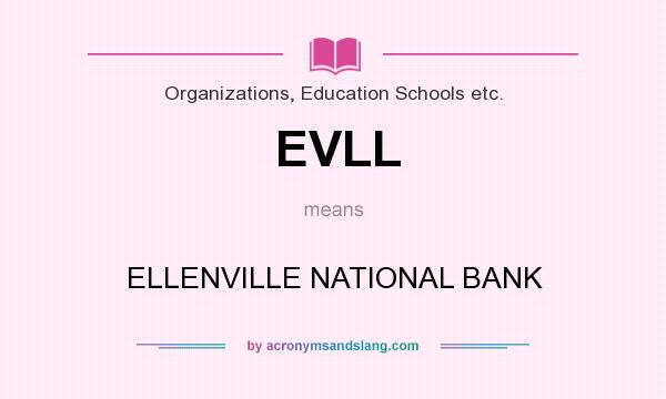 What does EVLL mean? It stands for ELLENVILLE NATIONAL BANK