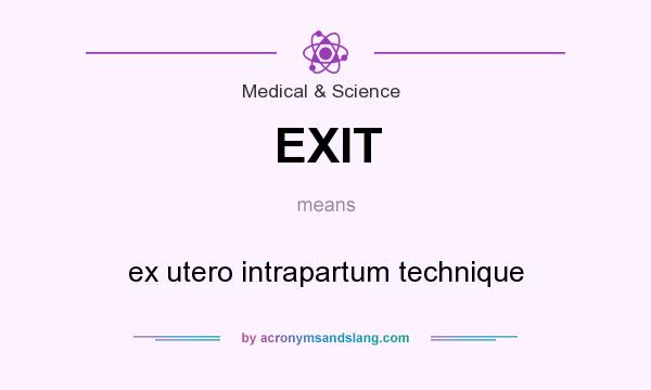 What does EXIT mean? It stands for ex utero intrapartum technique
