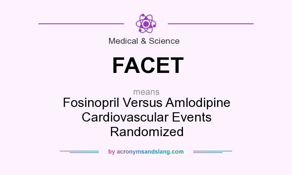 What does FACET mean? It stands for Fosinopril Versus Amlodipine Cardiovascular Events Randomized