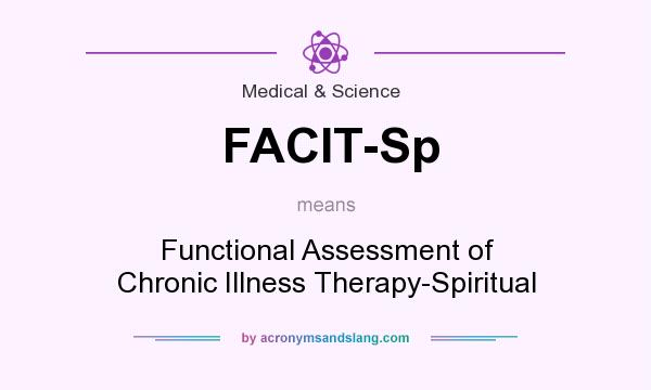 What does FACIT-Sp mean? It stands for Functional Assessment of Chronic Illness Therapy-Spiritual