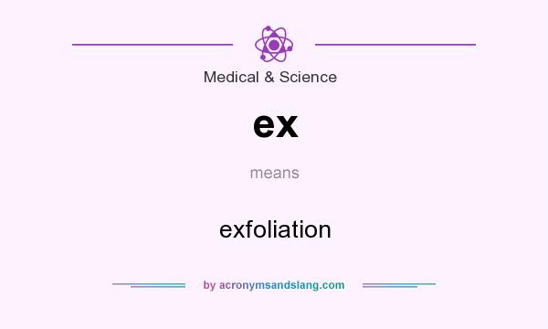What does ex mean? It stands for exfoliation