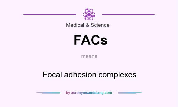 What does FACs mean? It stands for Focal adhesion complexes
