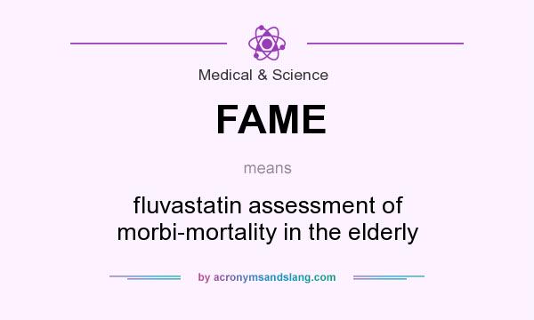 What does FAME mean? It stands for fluvastatin assessment of morbi-mortality in the elderly