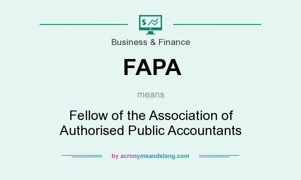 What does FAPA mean? It stands for Fellow of the Association of Authorised Public Accountants