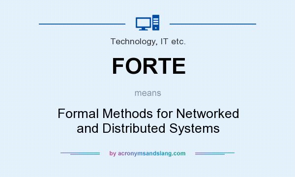 What does FORTE mean? It stands for Formal Methods for Networked and Distributed Systems