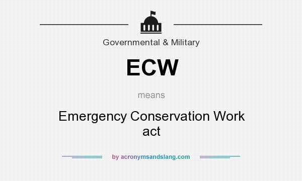 What does ECW mean? It stands for Emergency Conservation Work act