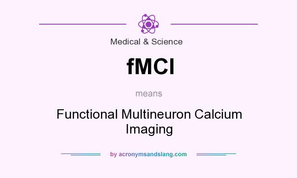 What does fMCI mean? It stands for Functional Multineuron Calcium Imaging