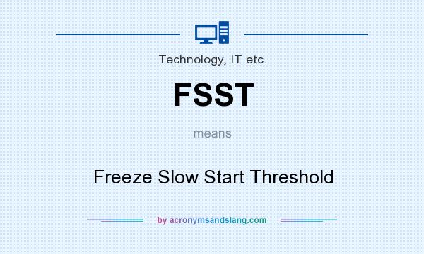 What does FSST mean? It stands for Freeze Slow Start Threshold