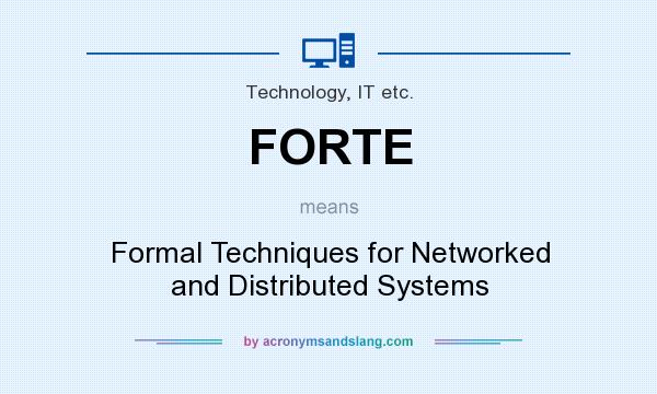 What does FORTE mean? It stands for Formal Techniques for Networked and Distributed Systems