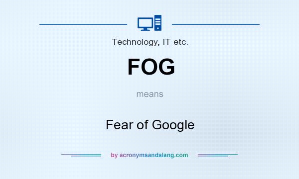 What does FOG mean? It stands for Fear of Google
