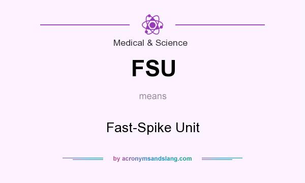 What does FSU mean? It stands for Fast-Spike Unit