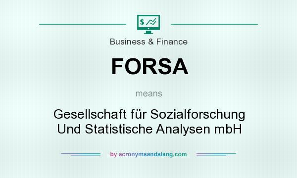 What does FORSA mean? It stands for Gesellschaft für Sozialforschung Und Statistische Analysen mbH