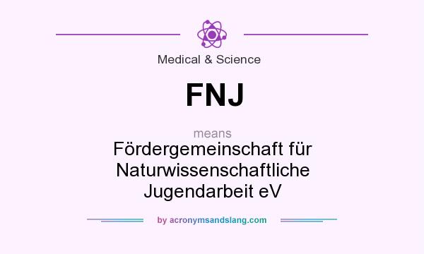 What does FNJ mean? It stands for Fördergemeinschaft für Naturwissenschaftliche Jugendarbeit eV