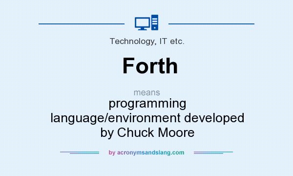 What does Forth mean? It stands for programming language/environment developed by Chuck Moore