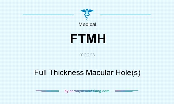 What does FTMH mean? It stands for Full Thickness Macular Hole(s)