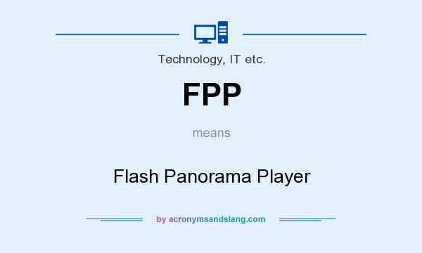 What does FPP mean? It stands for Flash Panorama Player
