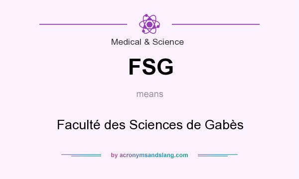 What does FSG mean? It stands for Faculté des Sciences de Gabès