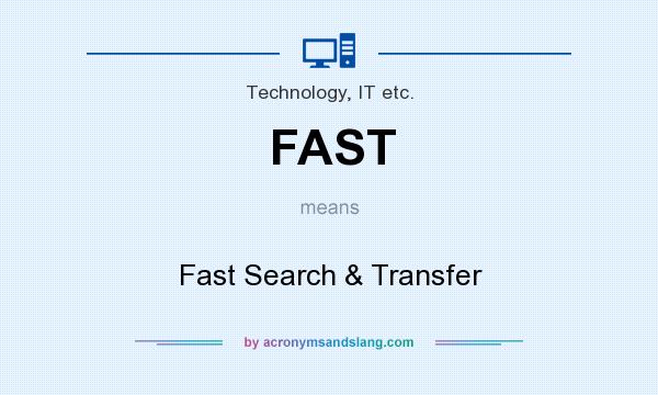 What does FAST mean? It stands for Fast Search & Transfer