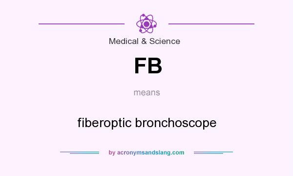 What does FB mean? It stands for fiberoptic bronchoscope