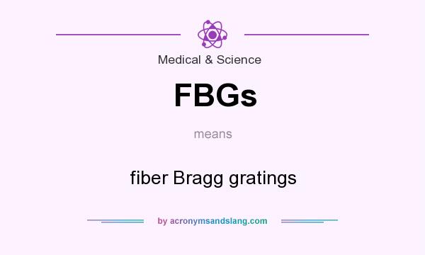 What does FBGs mean? It stands for fiber Bragg gratings