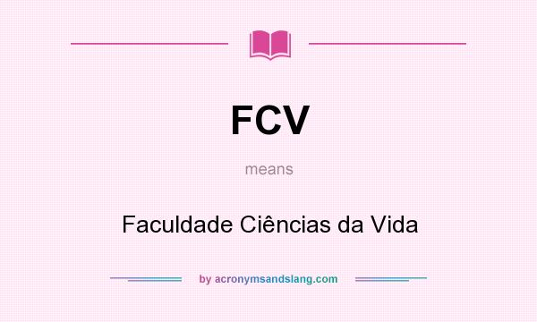 What does FCV mean? It stands for Faculdade Ciências da Vida