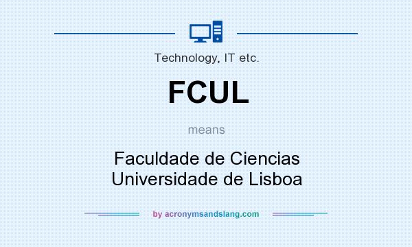 What does FCUL mean? It stands for Faculdade de Ciencias Universidade de Lisboa