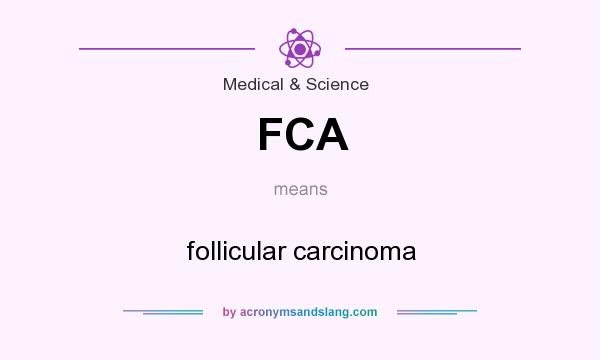 What does FCA mean? It stands for follicular carcinoma