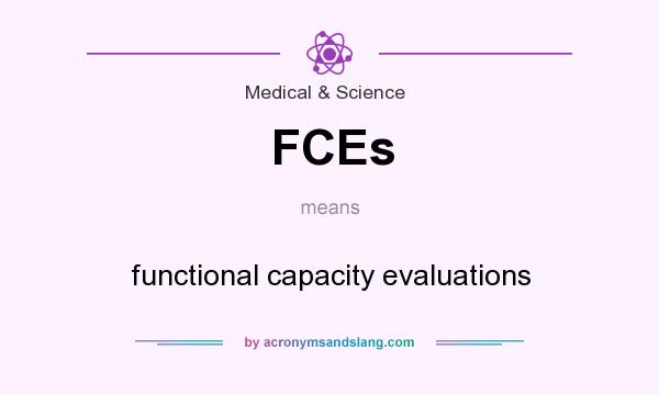 What does FCEs mean? It stands for functional capacity evaluations