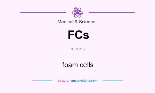 What does FCs mean? It stands for foam cells