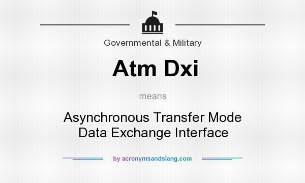What does Atm Dxi mean? It stands for Asynchronous Transfer Mode Data Exchange Interface