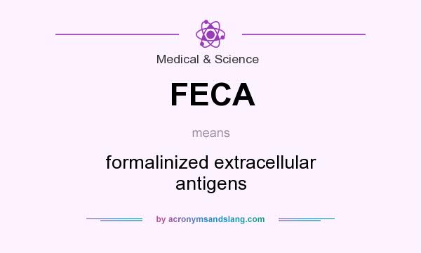 What does FECA mean? It stands for formalinized extracellular antigens