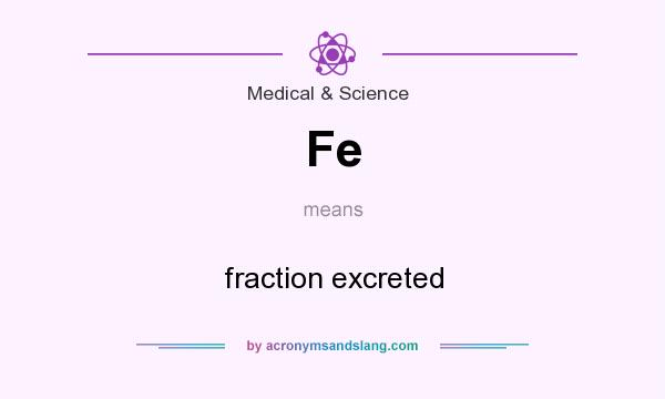 What does Fe mean? It stands for fraction excreted