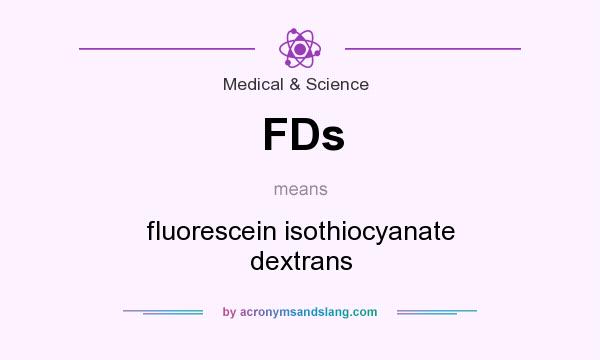 What does FDs mean? It stands for fluorescein isothiocyanate dextrans