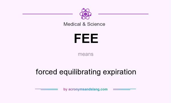 What does FEE mean? It stands for forced equilibrating expiration