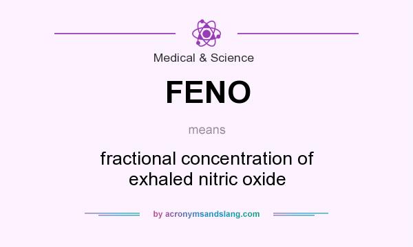What does FENO mean? It stands for fractional concentration of exhaled nitric oxide