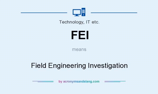 What does FEI mean? It stands for Field Engineering Investigation