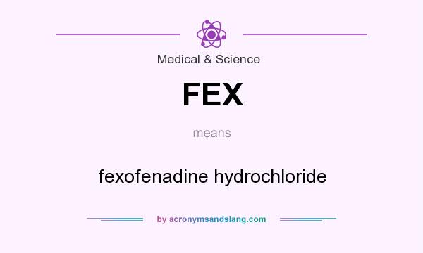 What does FEX mean? It stands for fexofenadine hydrochloride
