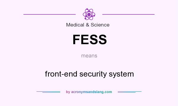 What does FESS mean? It stands for front-end security system