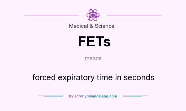 What does FETs mean? It stands for forced expiratory time in seconds