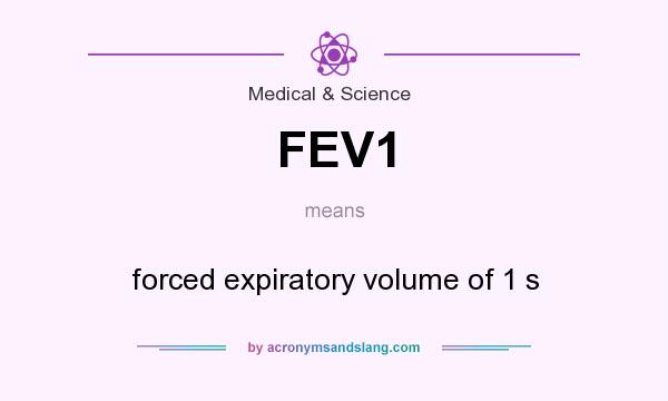 What does FEV1 mean? It stands for forced expiratory volume of 1 s