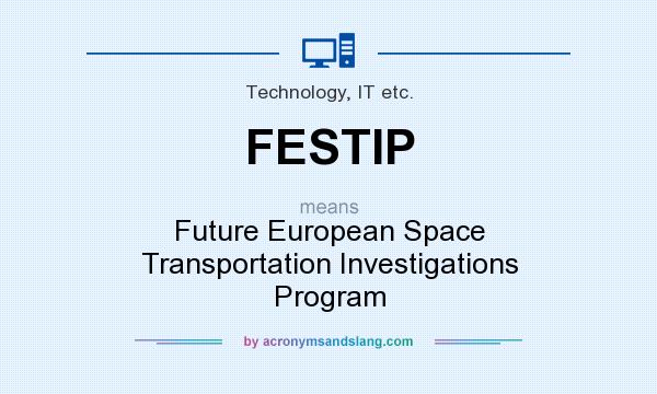 What does FESTIP mean? It stands for Future European Space Transportation Investigations Program