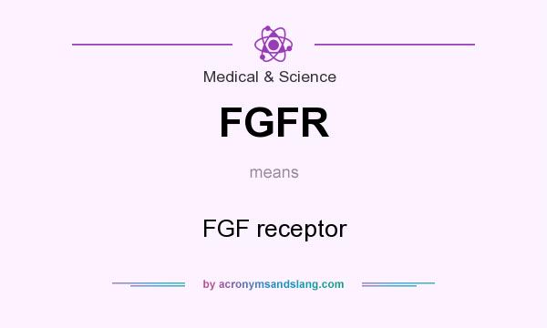 What does FGFR mean? It stands for FGF receptor