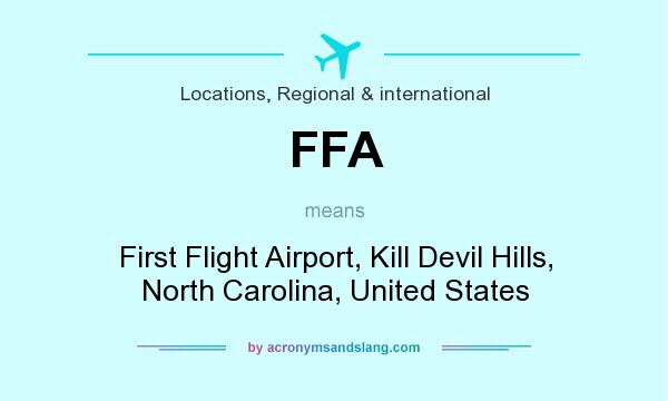 What does FFA mean? It stands for First Flight Airport, Kill Devil Hills, North Carolina, United States