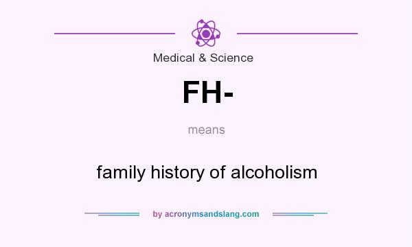 What does FH- mean? It stands for family history of alcoholism