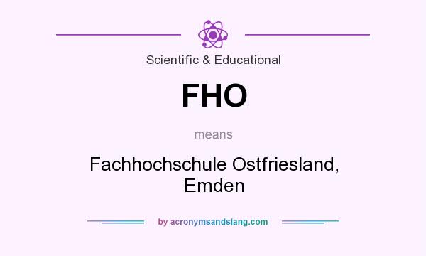 What does FHO mean? It stands for Fachhochschule Ostfriesland, Emden