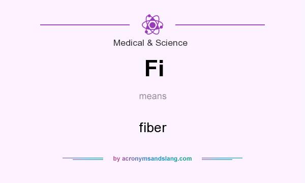 What does Fi mean? It stands for fiber