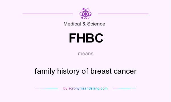 What does FHBC mean? It stands for family history of breast cancer