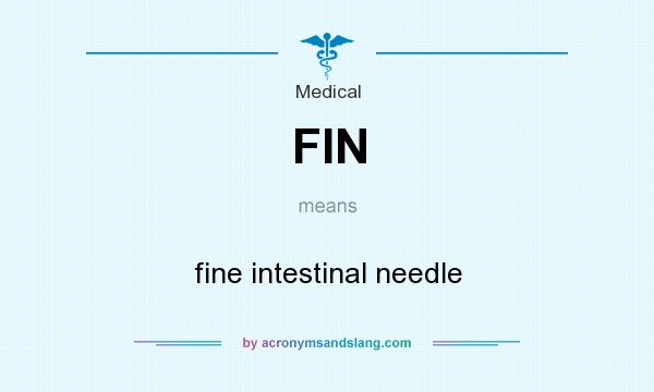 What does FIN mean? It stands for fine intestinal needle